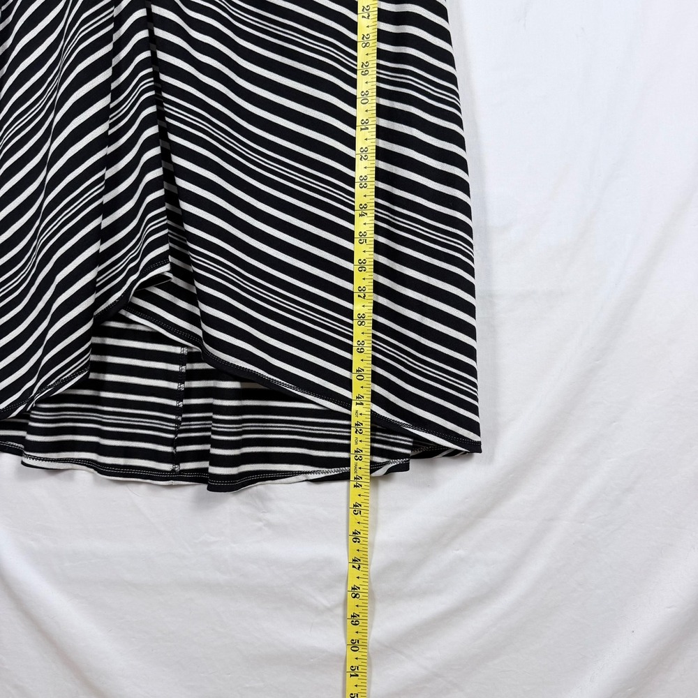 Max Studio Black White Twist Front Midi Dress M Classy Country Club Casual - Picture 11 of 11